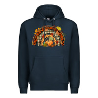 Navy fall rainbow Premium Hoodie - CowGirlArtShop