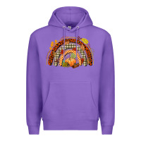 Purple fall rainbow Premium Hoodie - CowGirlArtShop