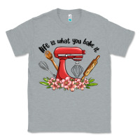 Heather Grey life is what you bake it Classic Tee - MaliasSmallBusiness