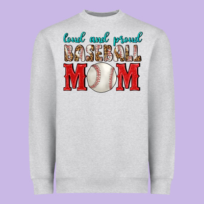 Loud And Proud Baseball Mom Heavyweight Sweatshirt Designed By Bundleandbundleshop