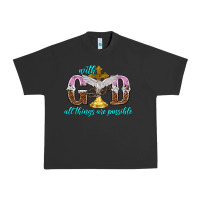 Pigment Black with god all things are possible Urban Heavy Tee - NancyCooperArtShop