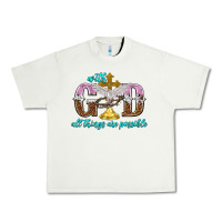 Pistachio with god all things are possible Urban Heavy Tee - NancyCooperArtShop