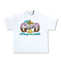 White with god all things are possible Urban Heavy Tee - NancyCooperArtShop