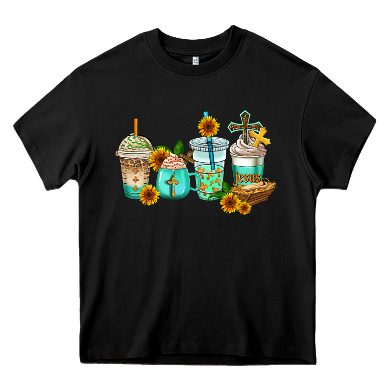 Jesus Coffee Cups Heavy Core Tee by AdoDesignShop | Teevron