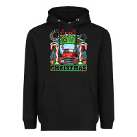 Black small town christmas Heavyweight Hoodie - CowGirlArtShop