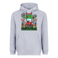 Heather Grey small town christmas Heavyweight Hoodie - CowGirlArtShop