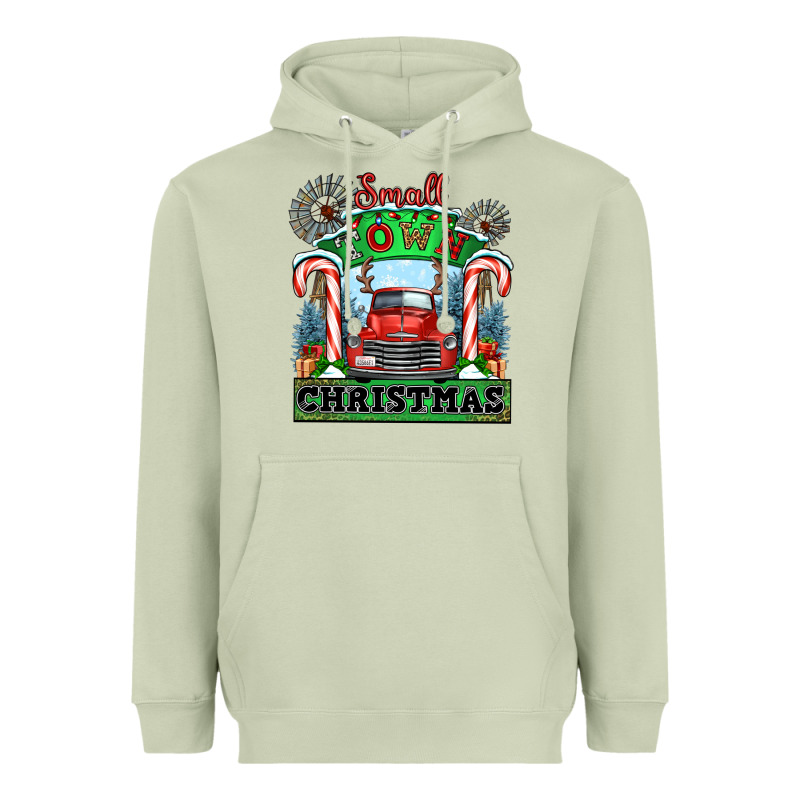 Small Town Christmas Heavyweight Hoodie by CowGirlArtShop | Teevron