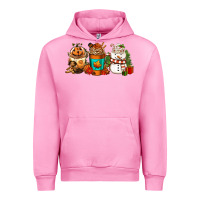 Fuchsia Pink Halloween thanksgiving christmas coffee cups Urban Hoodie - FaDigitalArtStudio