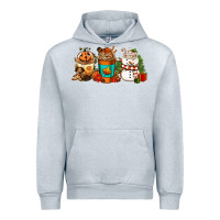 Heather Grey Halloween thanksgiving christmas coffee cups Urban Hoodie - FaDigitalArtStudio