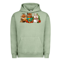 Pigment Oil Green Halloween thanksgiving christmas coffee cups Urban Hoodie - FaDigitalArtStudio