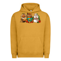 Pigment Peanut Butter Halloween thanksgiving christmas coffee cups Urban Hoodie - FaDigitalArtStudio