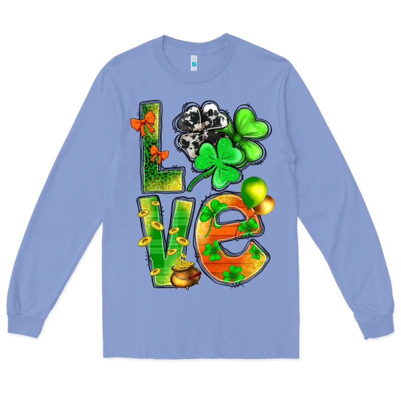 St.patrick Love With Clover Long Sleeve Tee by BundleAndBundleShop | Teevron