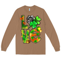 Toasted Coconut St.Patrick Love With Clover Long Sleeve Tee - BundleAndBundleShop