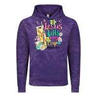 Cloud Purple easter jesus fills my cup Vintage Hoodie - MaliasSmallBusiness