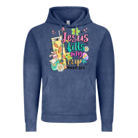 Vintage Denim easter jesus fills my cup Vintage Hoodie - MaliasSmallBusiness