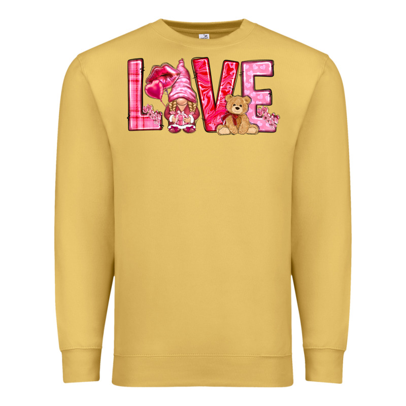 Love With Gnome Valentine's Day Premium Sweatshirt by HowdyJamesFarm | Teevron