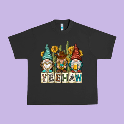 Yeehaw With Gnomies Urban Heavy Tee Designed By Nancycooperartshop