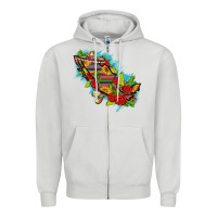 Dove Grey Mexico Map with Leopard and Sunflowers Zipper Hoodie - texasbilliewilder