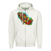 Mexico Map With Leopard And Sunflowers Zipper Hoodie | Teevron