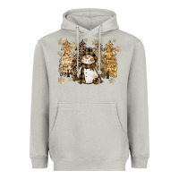 Moon Dust snowman with christmas trees 11inches Heavyweight Hoodie - CowGirlArtShop