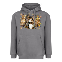 Storm snowman with christmas trees 11inches Heavyweight Hoodie - CowGirlArtShop