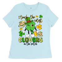 Baby Blue i teach the cutest clovers in the patch Ladies Tee - Artiststas