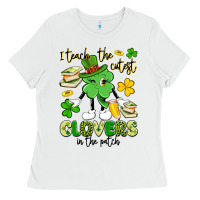 White i teach the cutest clovers in the patch Ladies Tee - Artiststas