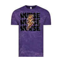 Cloud Purple nurse lightning bolt Vintage Tee - MaliasSmallBusiness