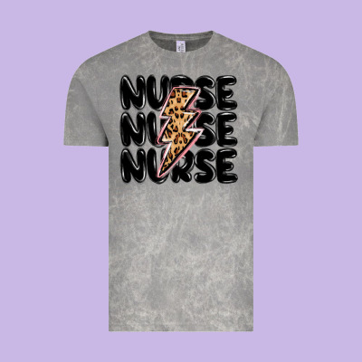 Nurse Lightning Bolt Vintage Tee Designed By Maliassmallbusiness