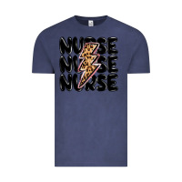 Vintage Denim nurse lightning bolt Vintage Tee - MaliasSmallBusiness
