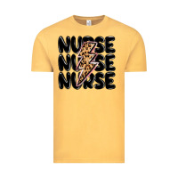 Vintage Mustard nurse lightning bolt Vintage Tee - MaliasSmallBusiness
