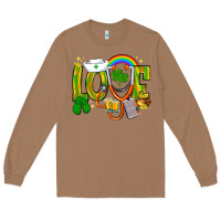 Toasted Coconut St. Patrick's Love Nurse Long Sleeve Tee - BundleAndBundleShop