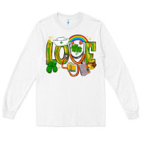 White St. Patrick's Love Nurse Long Sleeve Tee - BundleAndBundleShop