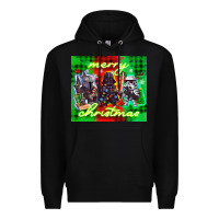 Black merry christmas gnomies Premium Hoodie - CowGirlArtShop