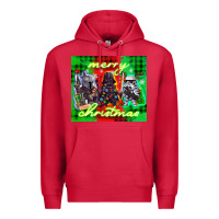 Cardinal merry christmas gnomies Premium Hoodie - CowGirlArtShop