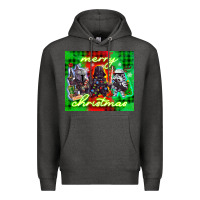Charcoal Heather merry christmas gnomies Premium Hoodie - CowGirlArtShop