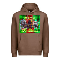 Chestnut merry christmas gnomies Premium Hoodie - CowGirlArtShop