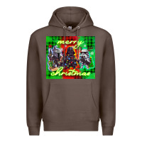 Coffee merry christmas gnomies Premium Hoodie - CowGirlArtShop