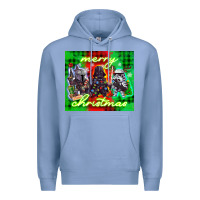 Colony Blue merry christmas gnomies Premium Hoodie - CowGirlArtShop
