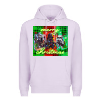 Lilac merry christmas gnomies Premium Hoodie - CowGirlArtShop