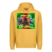 Mustard merry christmas gnomies Premium Hoodie - CowGirlArtShop