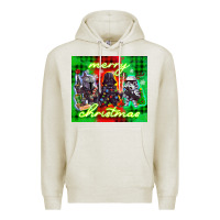 Oatmeal Heather merry christmas gnomies Premium Hoodie - CowGirlArtShop