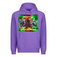 Purple merry christmas gnomies Premium Hoodie - CowGirlArtShop