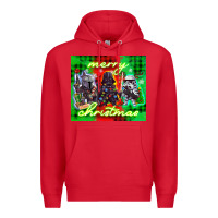 Red merry christmas gnomies Premium Hoodie - CowGirlArtShop