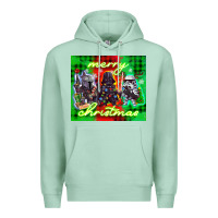 Seafoam merry christmas gnomies Premium Hoodie - CowGirlArtShop