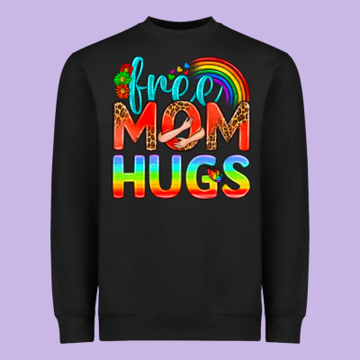 Pride Lgbtq Free Mom Hugs Heavyweight Sweatshirt Designed By Bundleandbundleshop