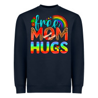 Navy Pride LGBTQ Free Mom Hugs Heavyweight Sweatshirt - BundleAndBundleShop