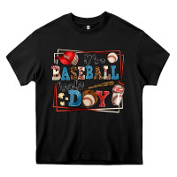 Black its a baseball kinda day Heavy Core Tee - AdoDesignShop