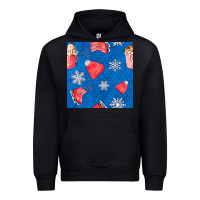 Black winter  snowflakes hot cocoa ice skating shoes Urban Hoodie - FaDigitalArtStudio