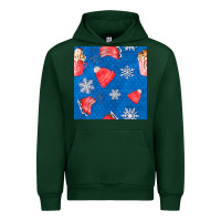 Forest Green winter  snowflakes hot cocoa ice skating shoes Urban Hoodie - FaDigitalArtStudio